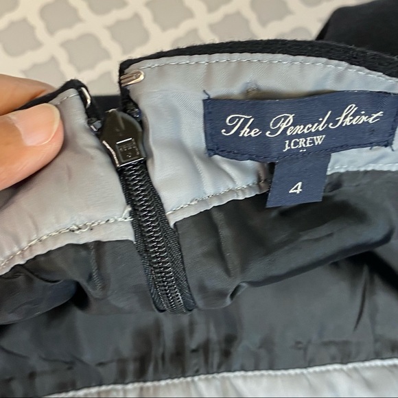 EUC J. Crew Factory Black Wool The Pencil Skirt - Picture 9 of 10